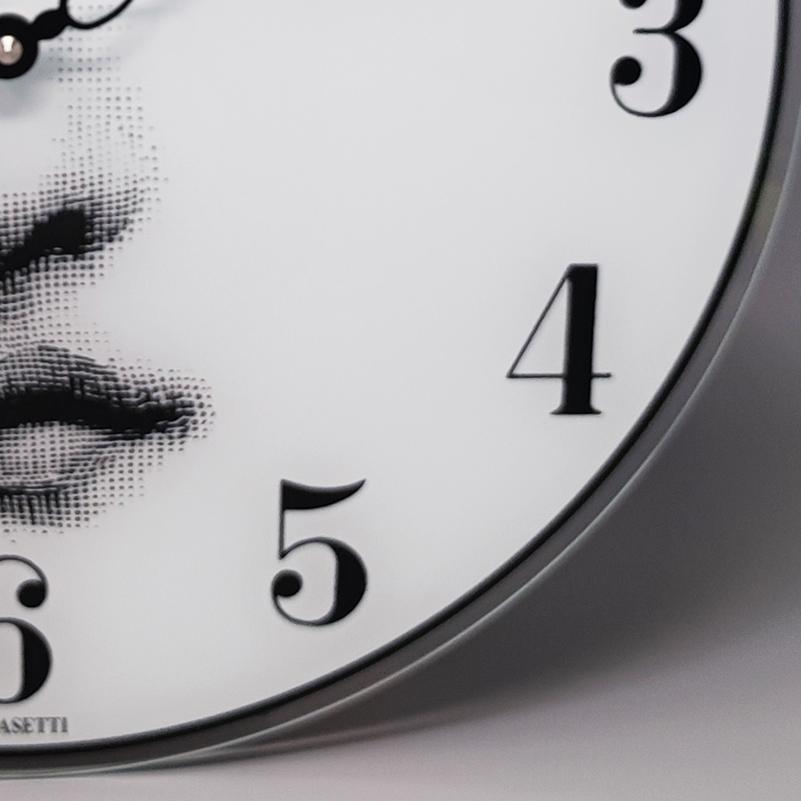 Late 20th Century 1990s Wall Clock in  Glass by Fornasetti. Made in Italy