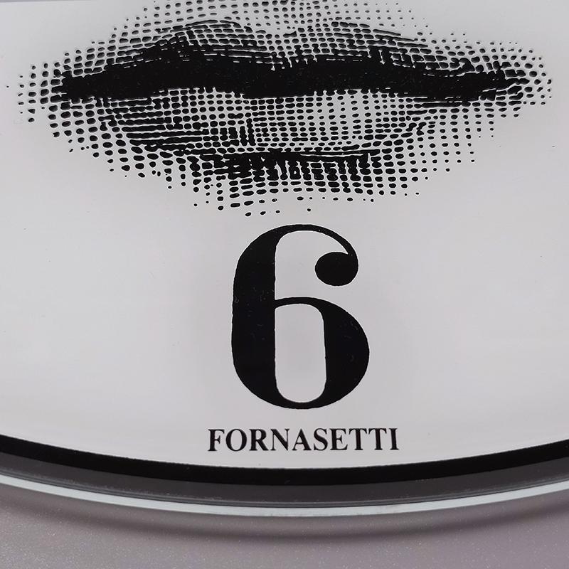 1990s Wall Clock in  Glass by Fornasetti. Made in Italy 1