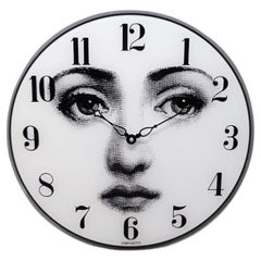 1990s Wall Clock in  Glass by Fornasetti. Made in Italy