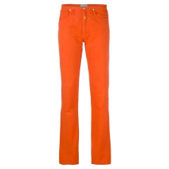 1990s Walter Van Beirendonck Orange Jeans