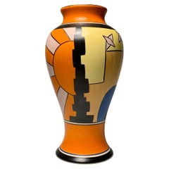 Jarrón Wedgwood Bizarre Sunray Meiping de 1990 de Clarice Cliff