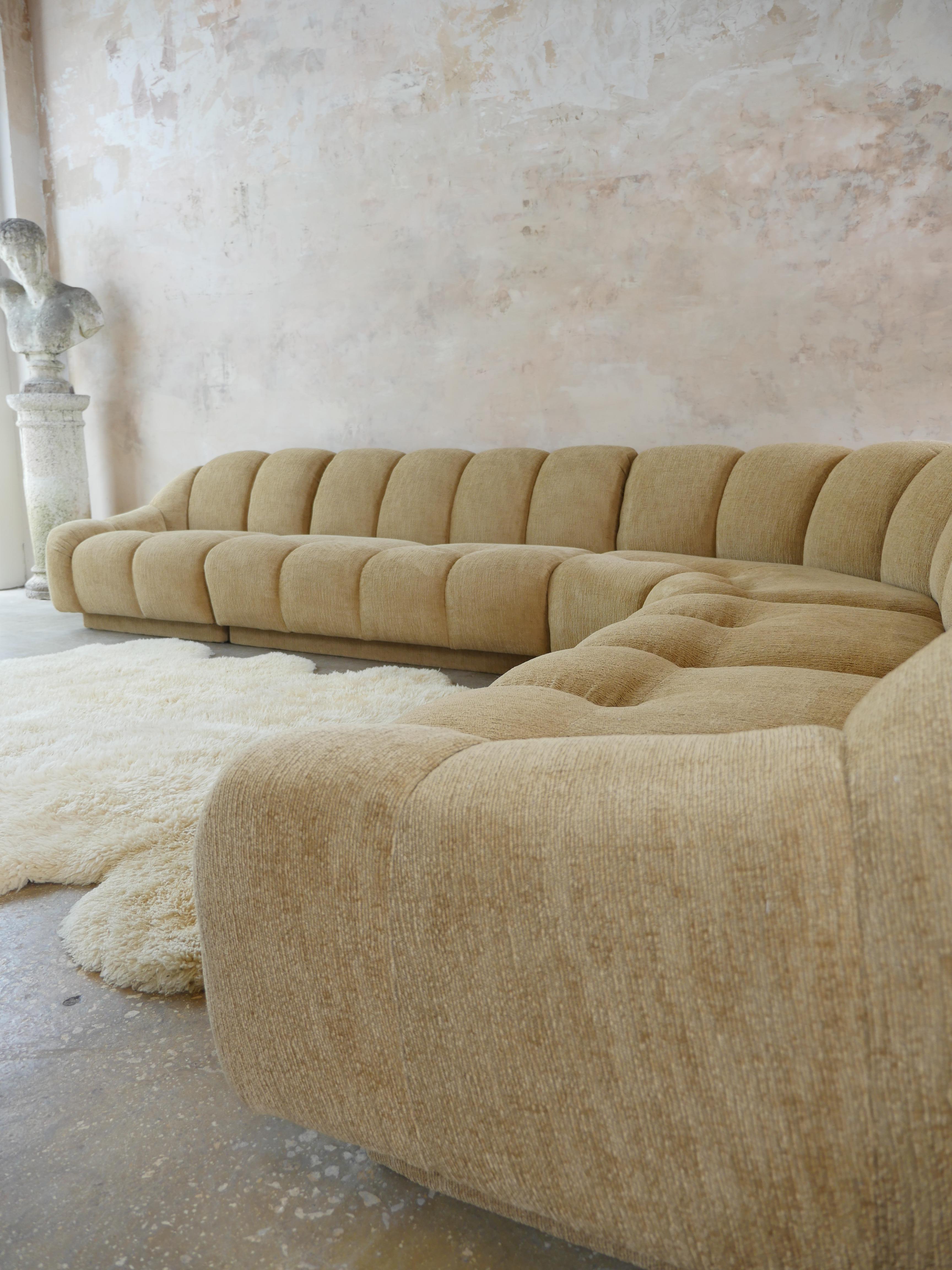 Late 20th Century 1990s Weiman Art Deco Designer Sectional Sofa