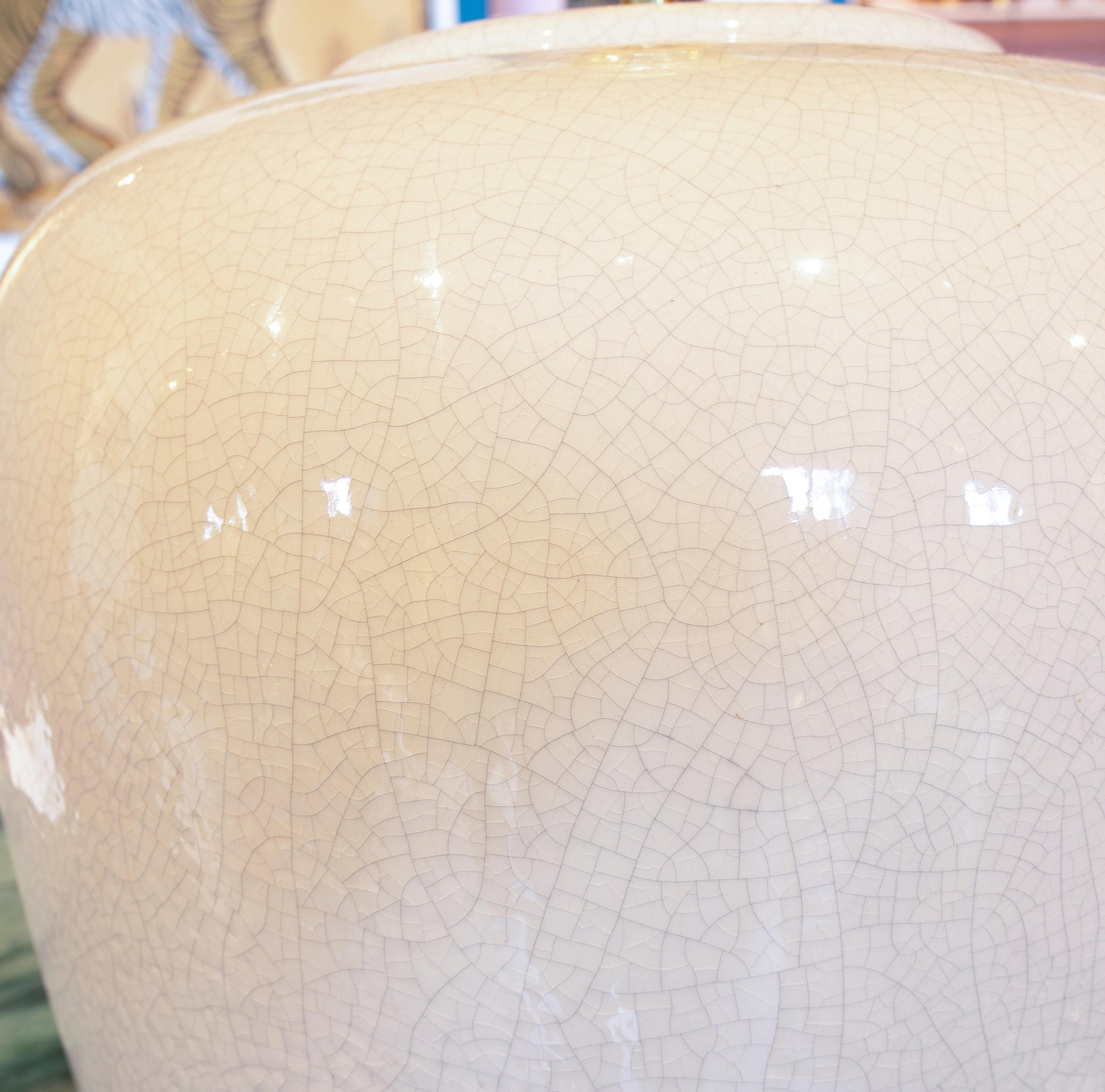 1990s White Ceramic Table Lamp 1