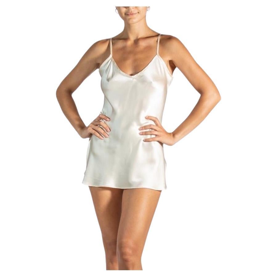 1990S White Silk Slip
