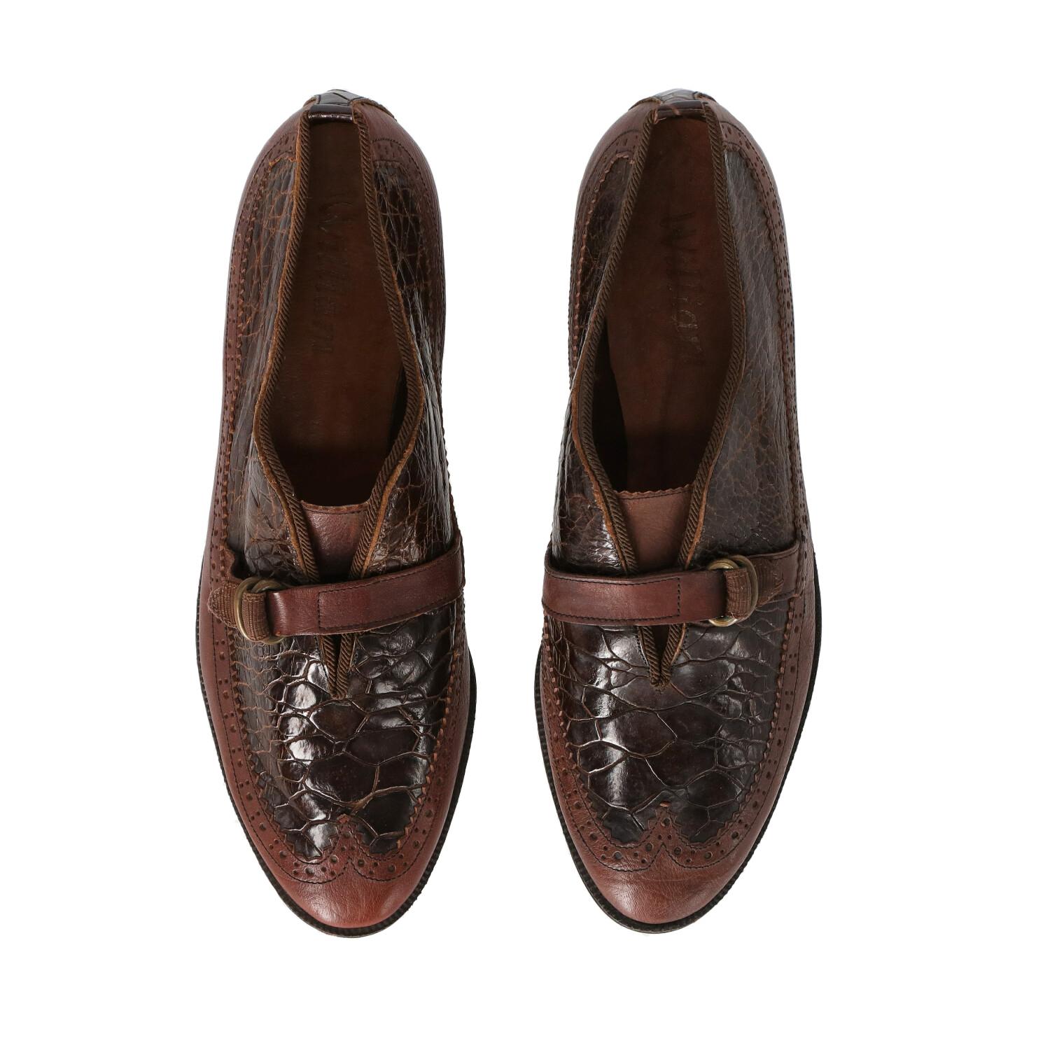 1990s William Crocodile Leather Loafers In Excellent Condition For Sale In Lugo (RA), IT