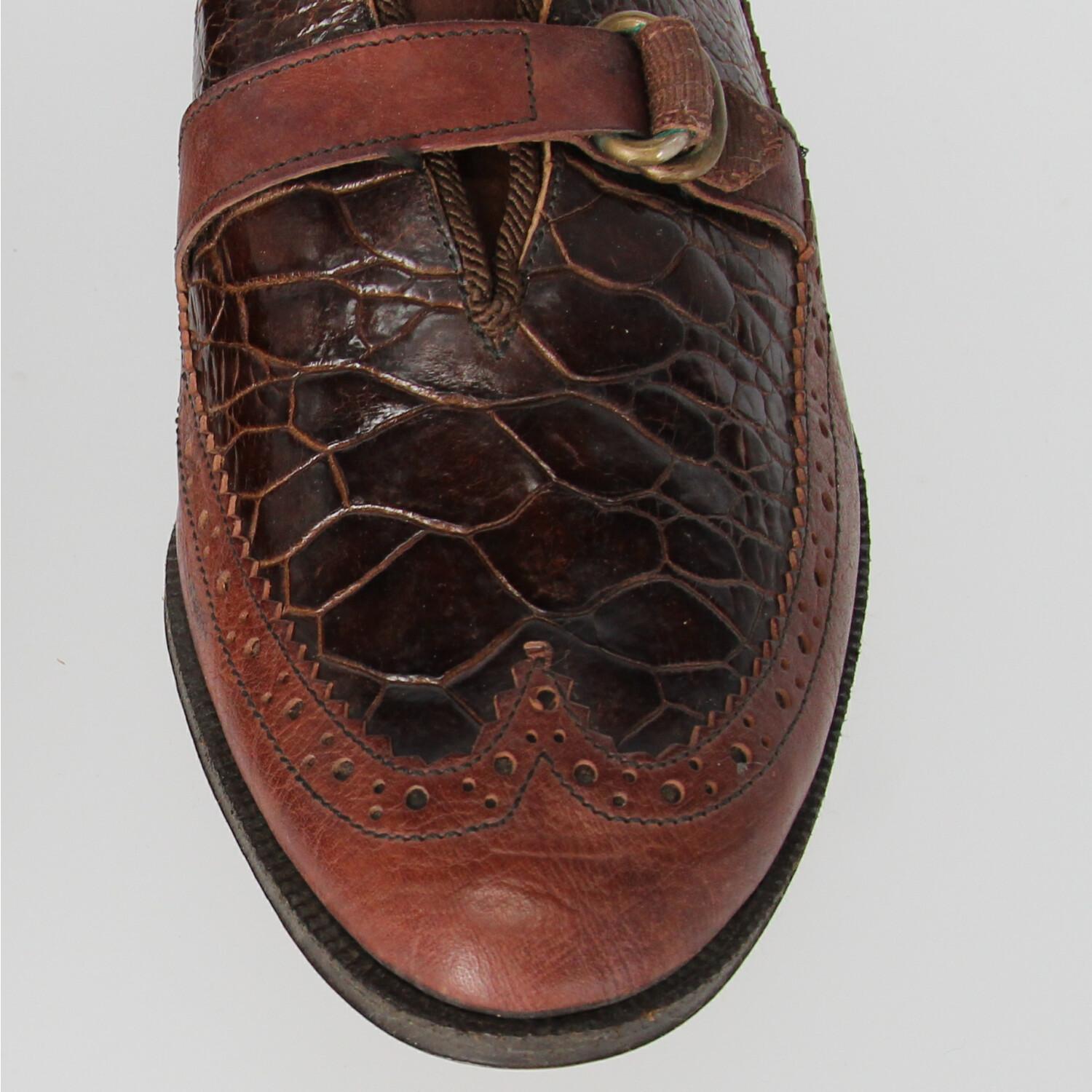 1990s William Crocodile Leather Loafers For Sale 3