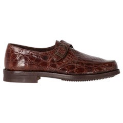 1990s William Crocodile Leather Loafers