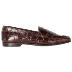 1990s William Crocodile Skin Loafers