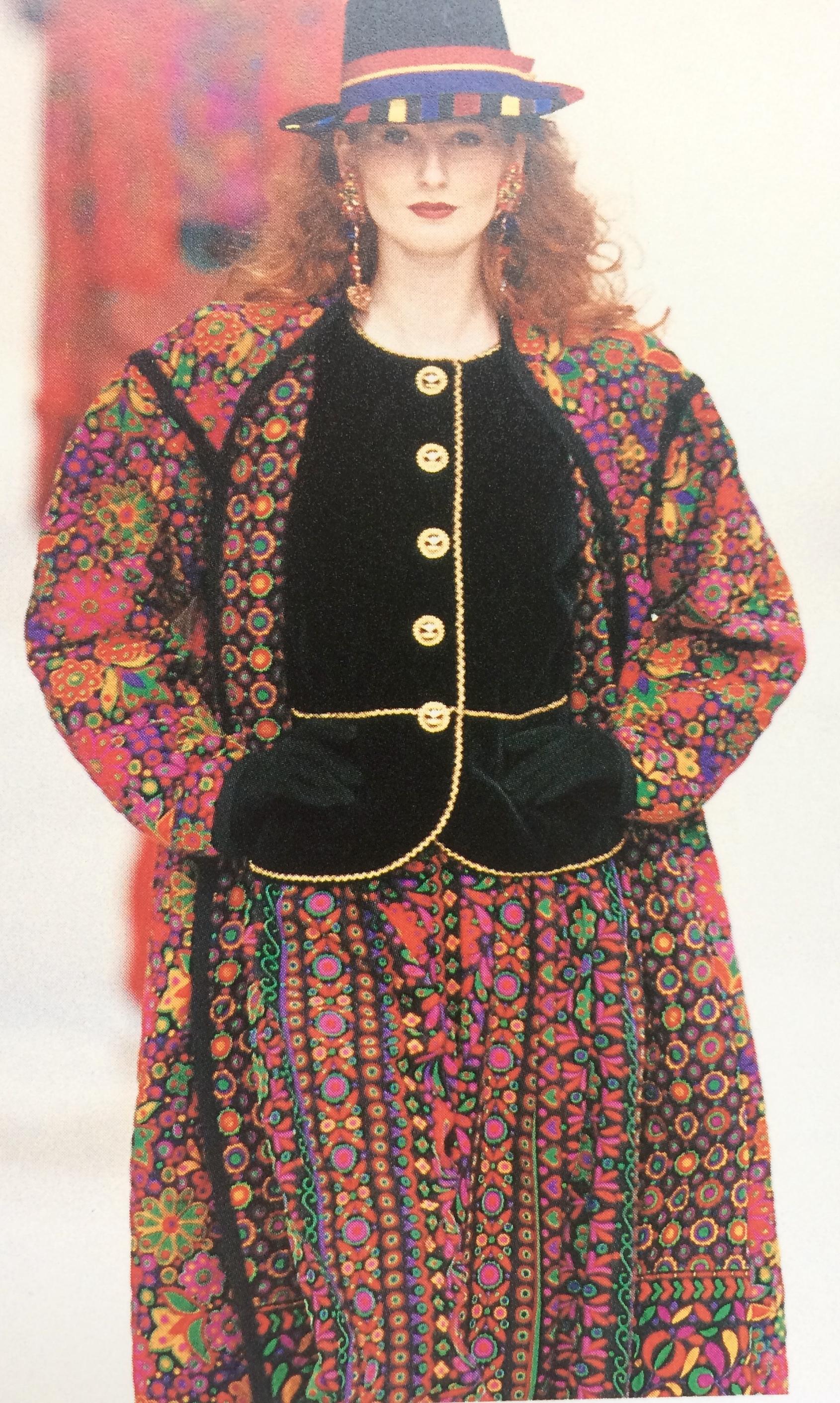  1990s Winter Iconic Yves Saint Laurent Multicoloured Dress  3