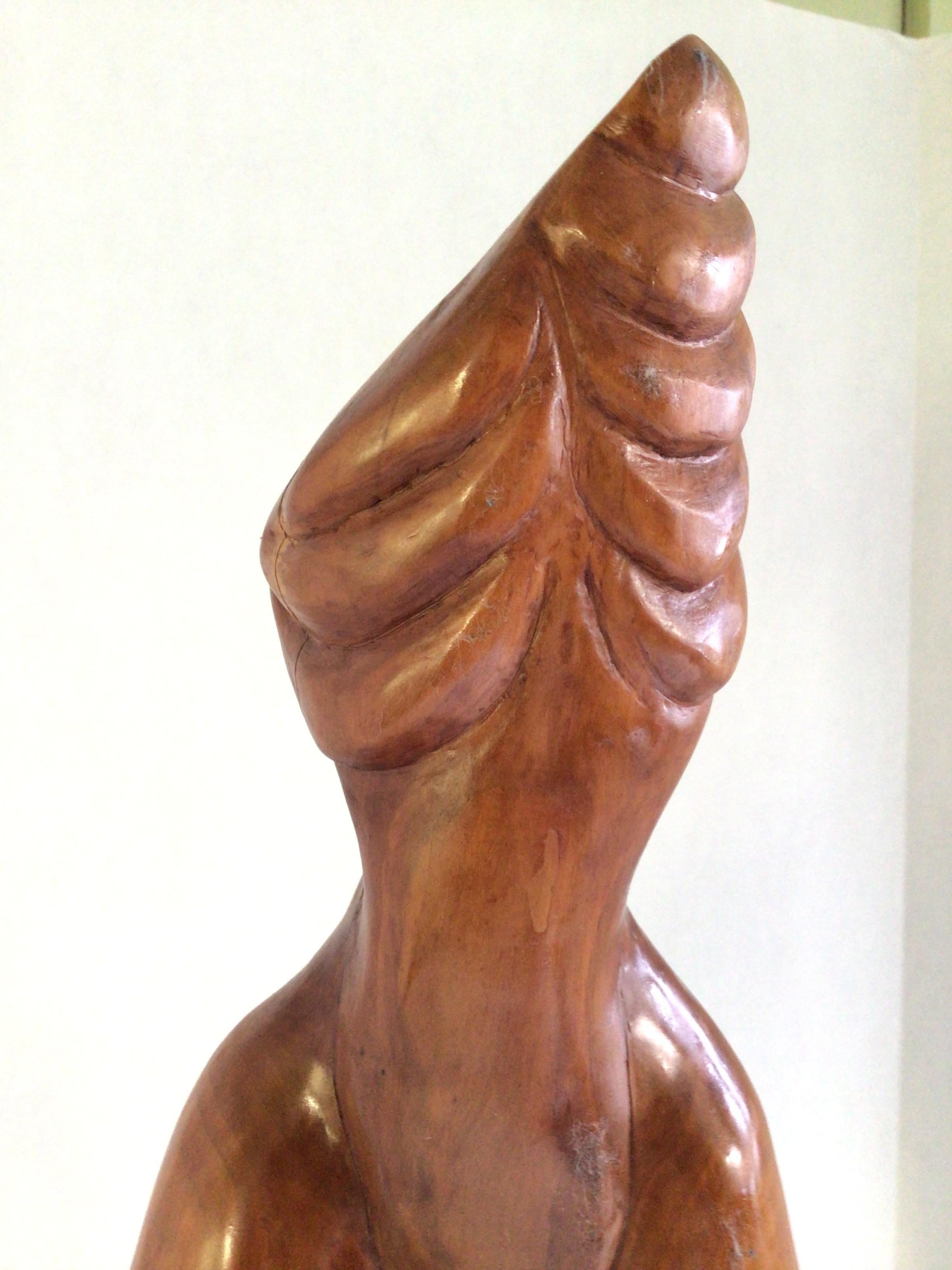 Legno Scultura in legno degli anni '90 di un corpo biomorfo su base di legno in vendita