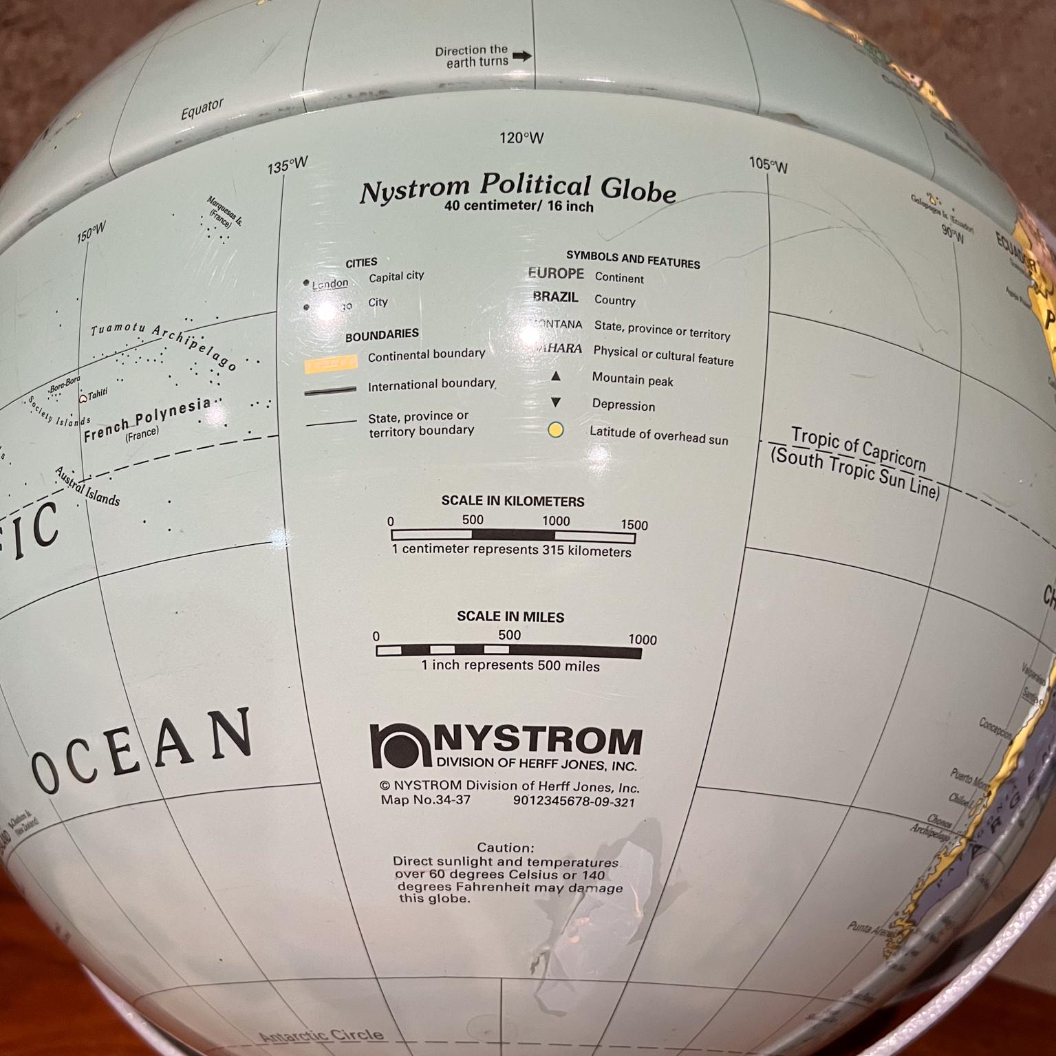 1990s WORLD GLOBE Nystrom Sculptural Relief  For Sale 1