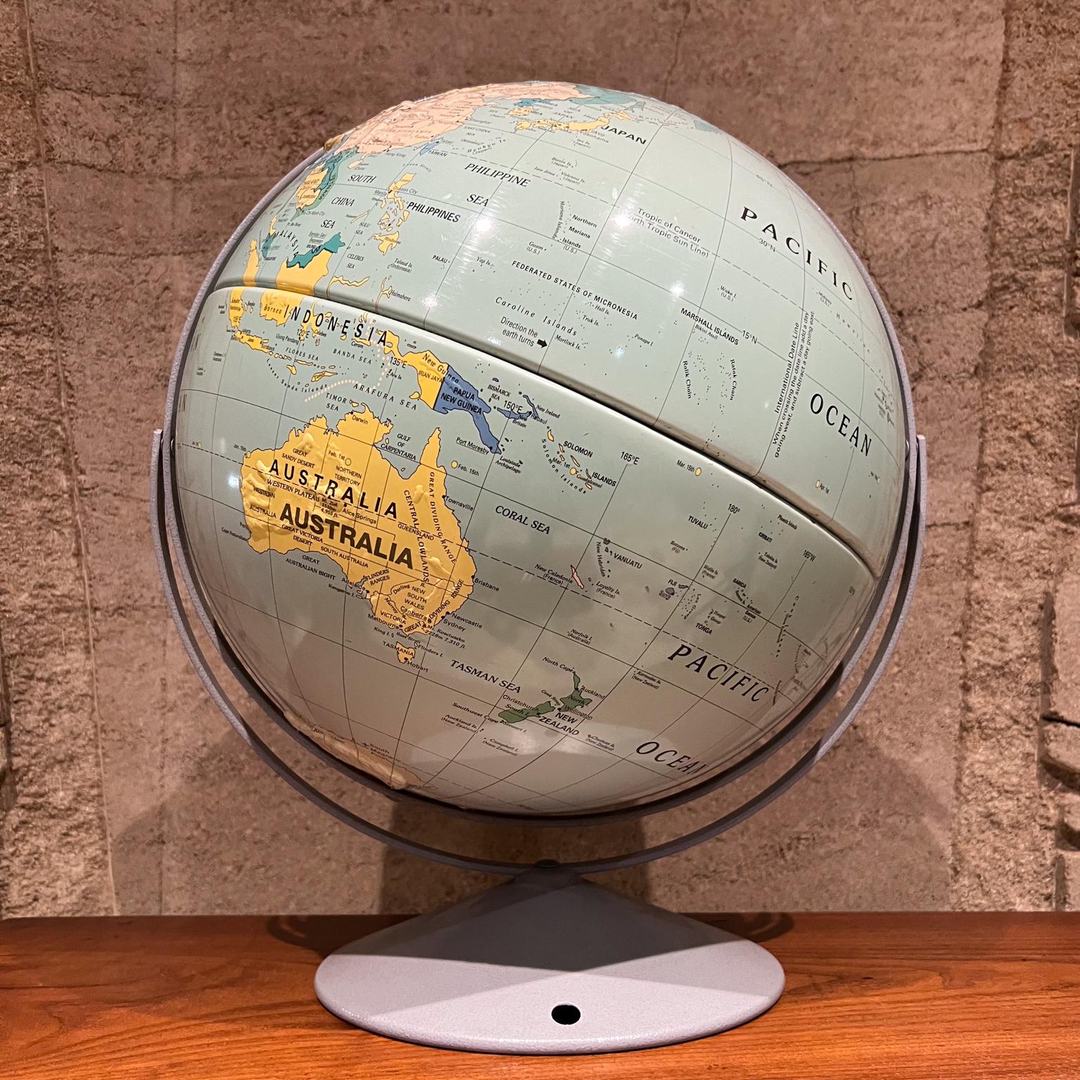 Modern 1990s WORLD GLOBE Nystrom Sculptural Relief  For Sale