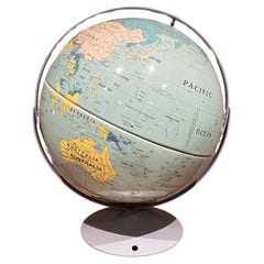 Used 1990s WORLD GLOBE Nystrom Sculptural Relief 