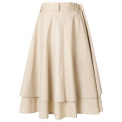 1990s Yohji Yamamoto Beige Layered Skirt