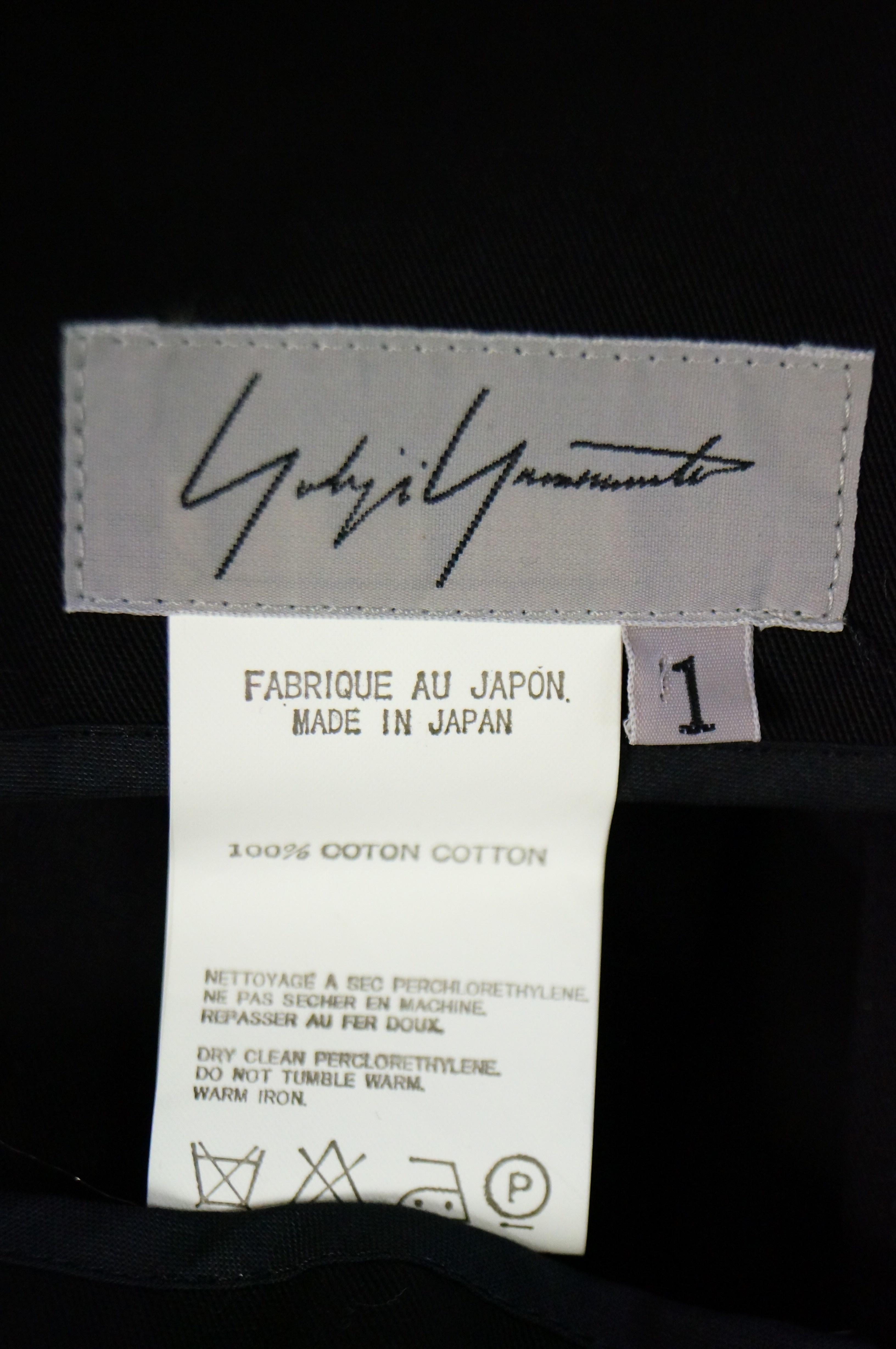  1990s Yohji Yamamoto Black Cotton Dress For Sale 4