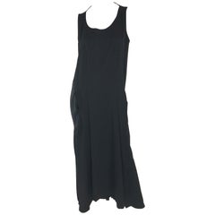 Yohji Black Origami Wrap Dress For Sale at 1stDibs