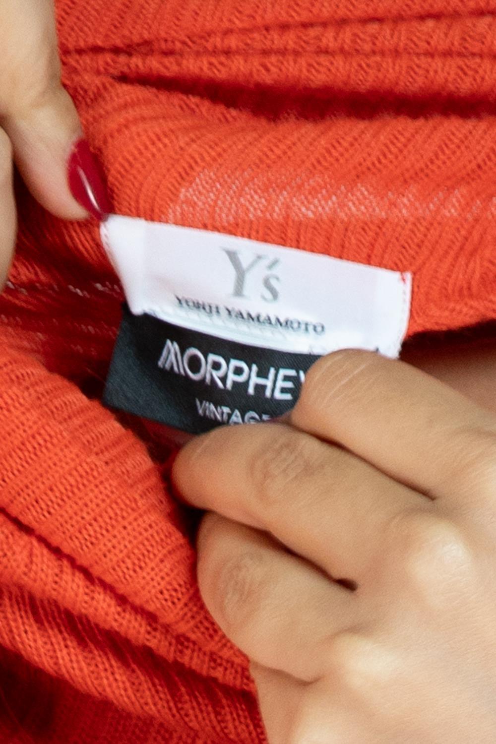 1990S Y’S YOHJI YAMAMOTO Orange Wool Blend Knit Turtleneck Sweater For Sale 7