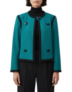1990s YSL Yves Saint Laurent Emerald Wool Jacket