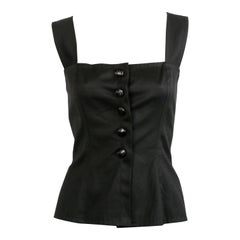1990
s YVES SAINT LAURENT black bustier top 1990
s YVES SAINT LAURENT black bustier top