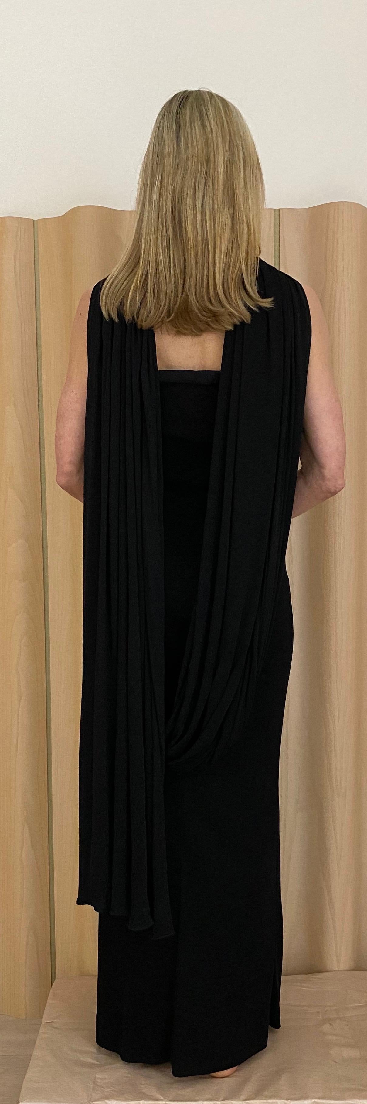 1990s Yves Saint Laurent Black Strapless Jersey Gown  In Excellent Condition In Beverly Hills, CA
