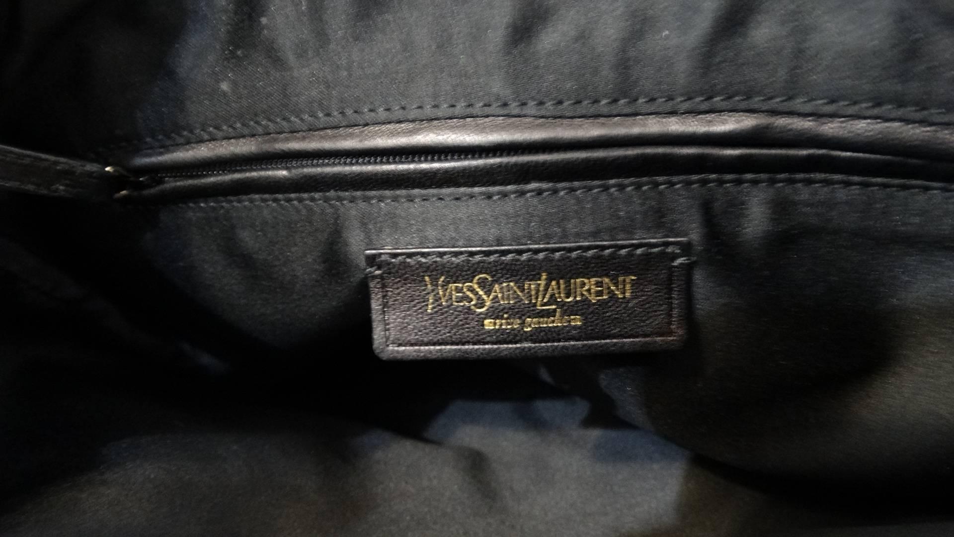 Yves Saint Laurent Canvas and Leather Tote, 1990s  3