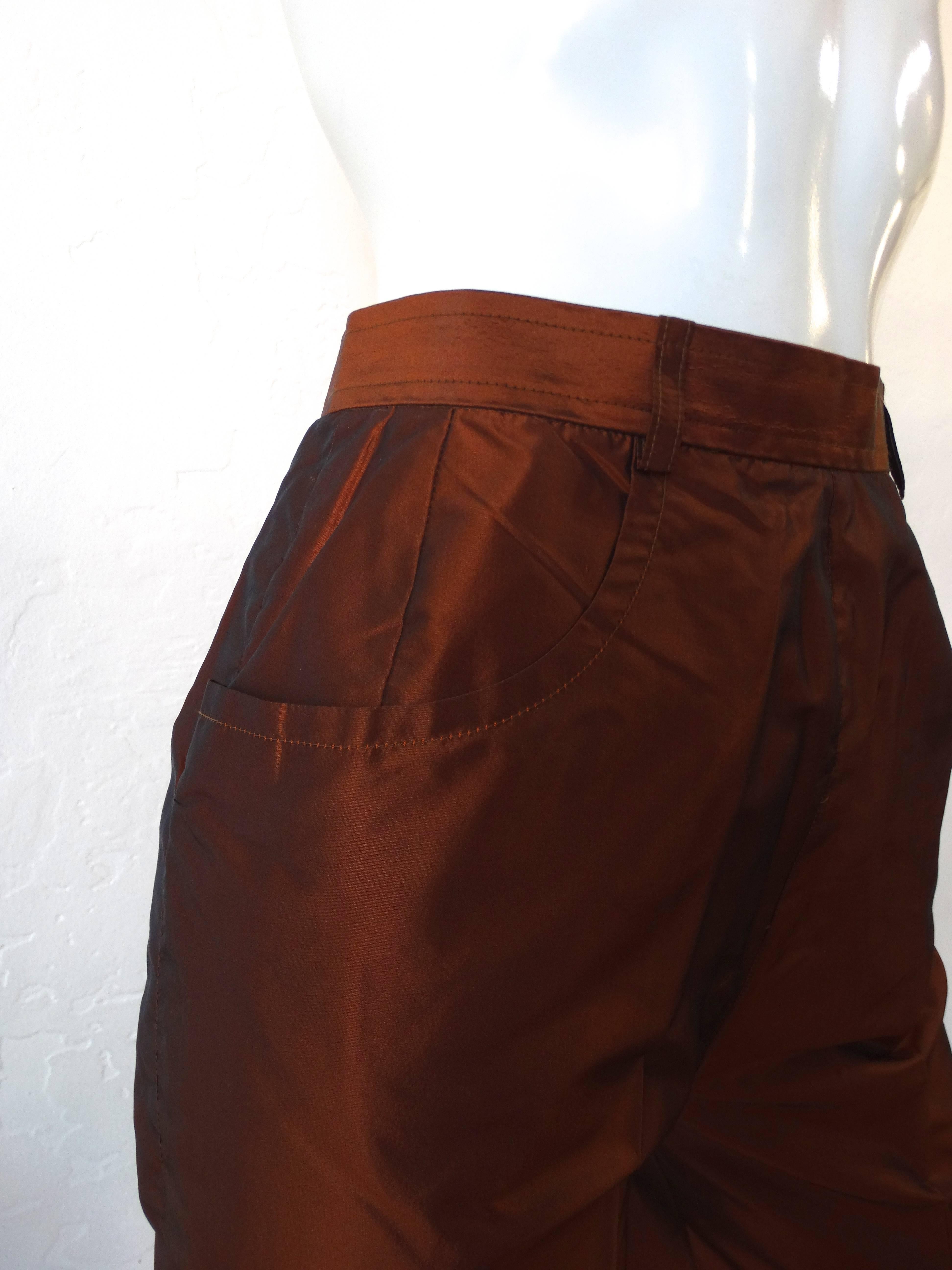 copper color pants