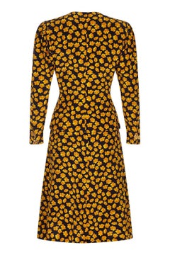 1990s Yves Saint Laurent Floral Silk Suit