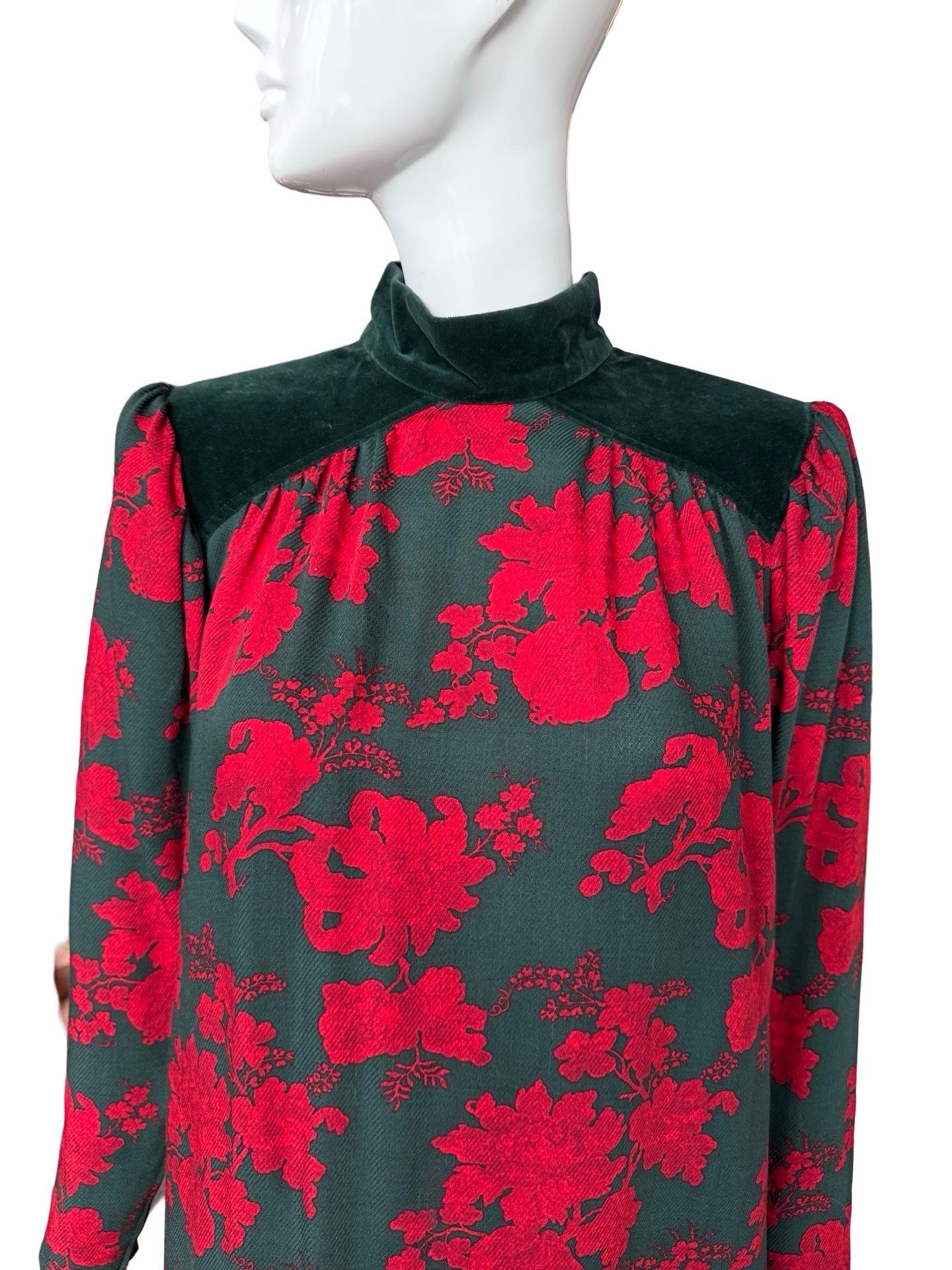 Black 1990s Yves Saint Laurent Holiday Shift Dress For Sale