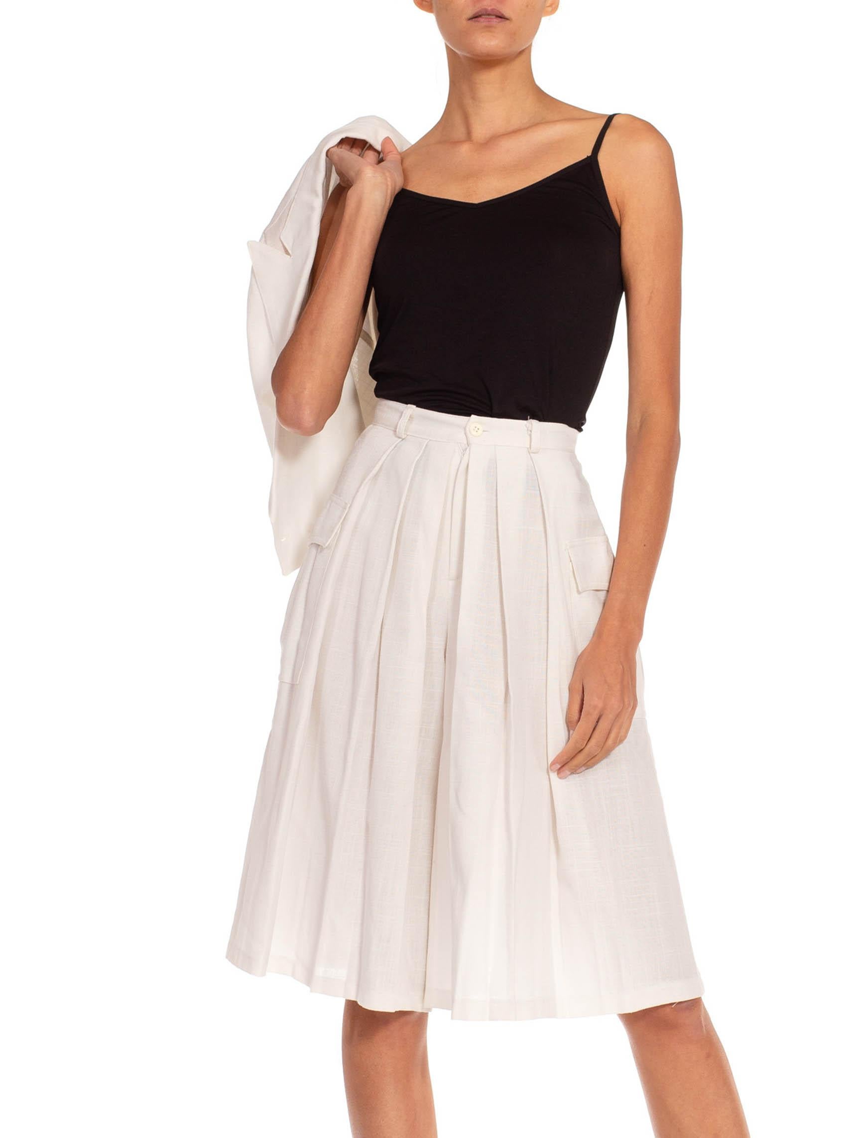 Donna Yves Saint Laurent JUNIOR Avorio, anni '90, in misto poliestere. in vendita