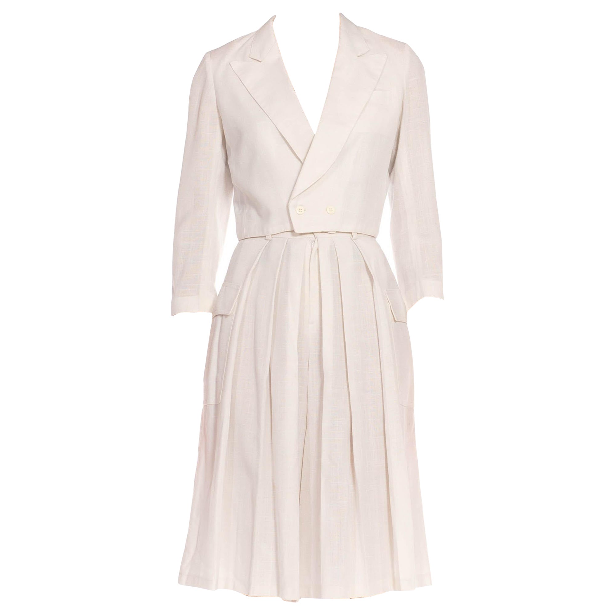 Yves Saint Laurent JUNIOR Avorio, anni '90, in misto poliestere.