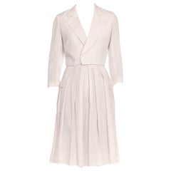 1990S YVES SAINT LAURENT JUNIOR Ivory Polyester Blend Ensemble