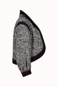 1990s Yves Saint Laurent Mohair Herringbone Tweed Jacket