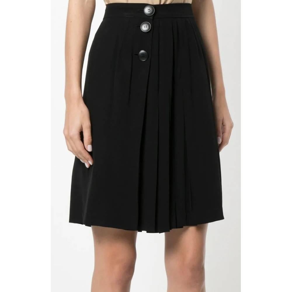 1990s  Yves Saint Laurent Pleated Black Skirt In New Condition In Lugo (RA), IT