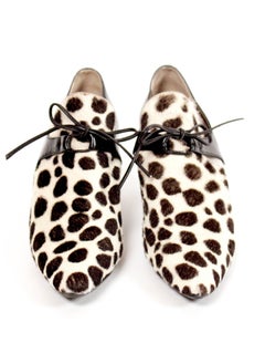 1990's YVES SAINT LAURENT pony fur and leather heels