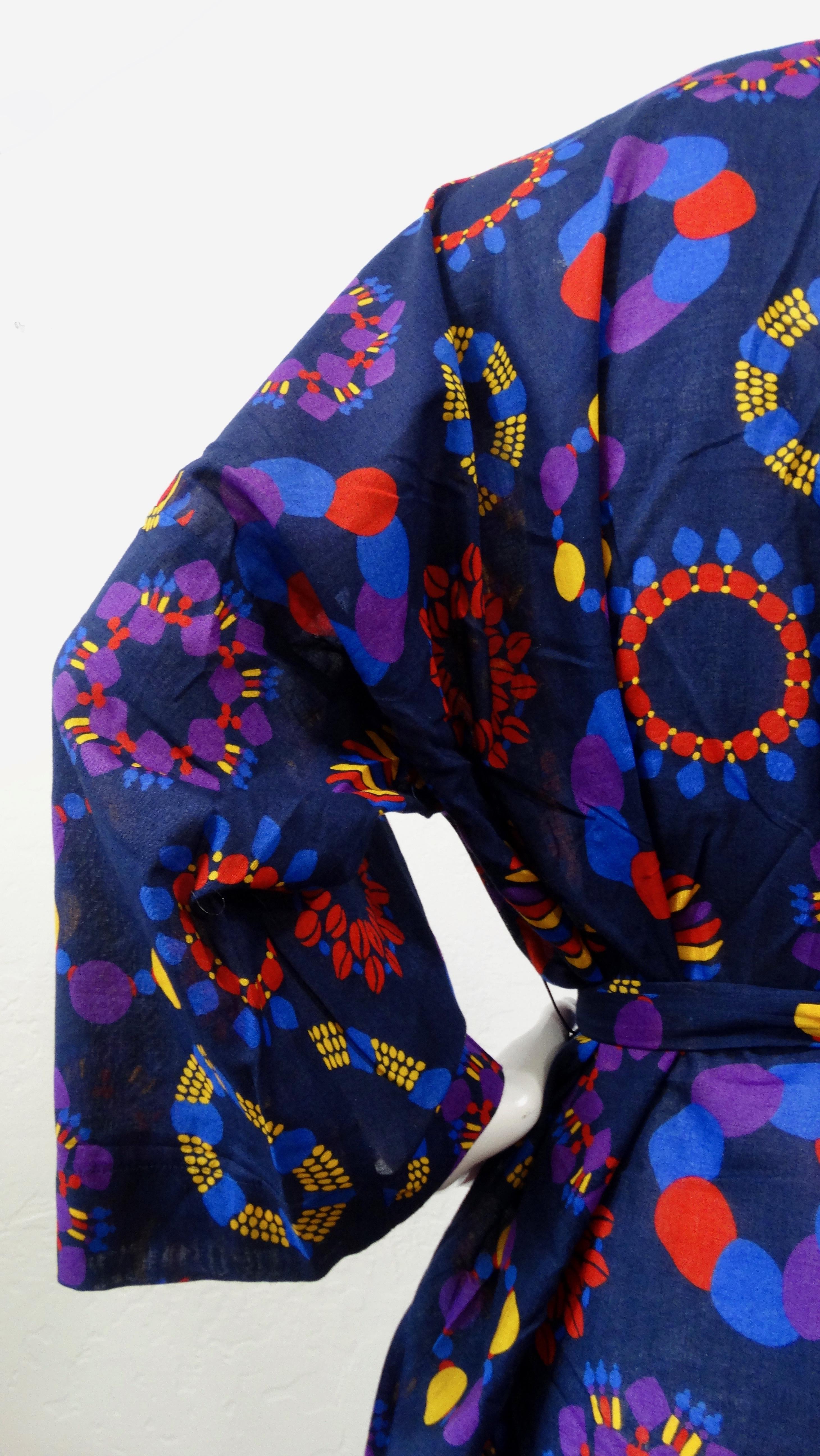 Yves Saint Laurent 1990s Radial Motif Kimono Jacket 5