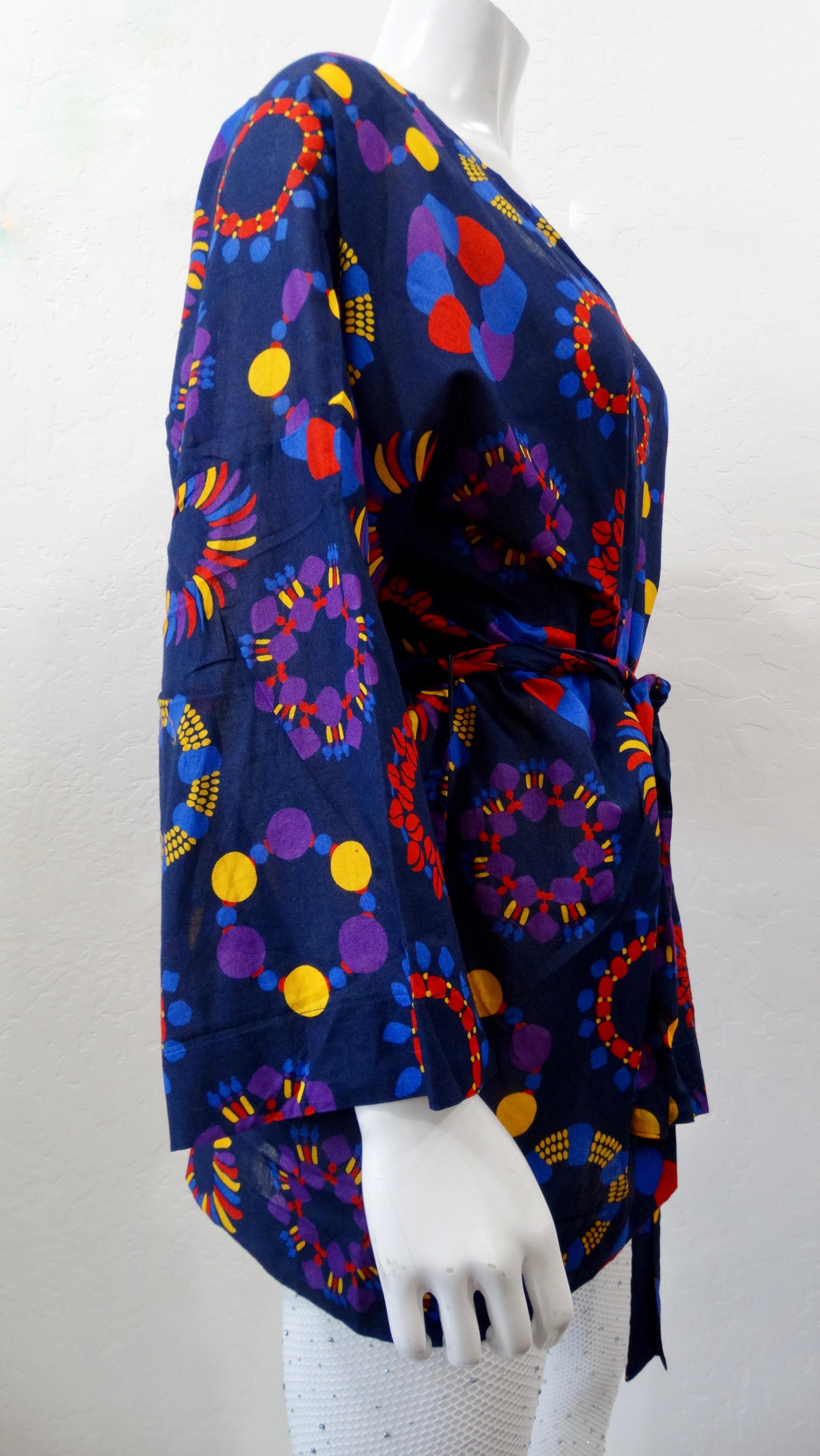 Women's or Men's Yves Saint Laurent 1990s Radial Motif Kimono Jacket