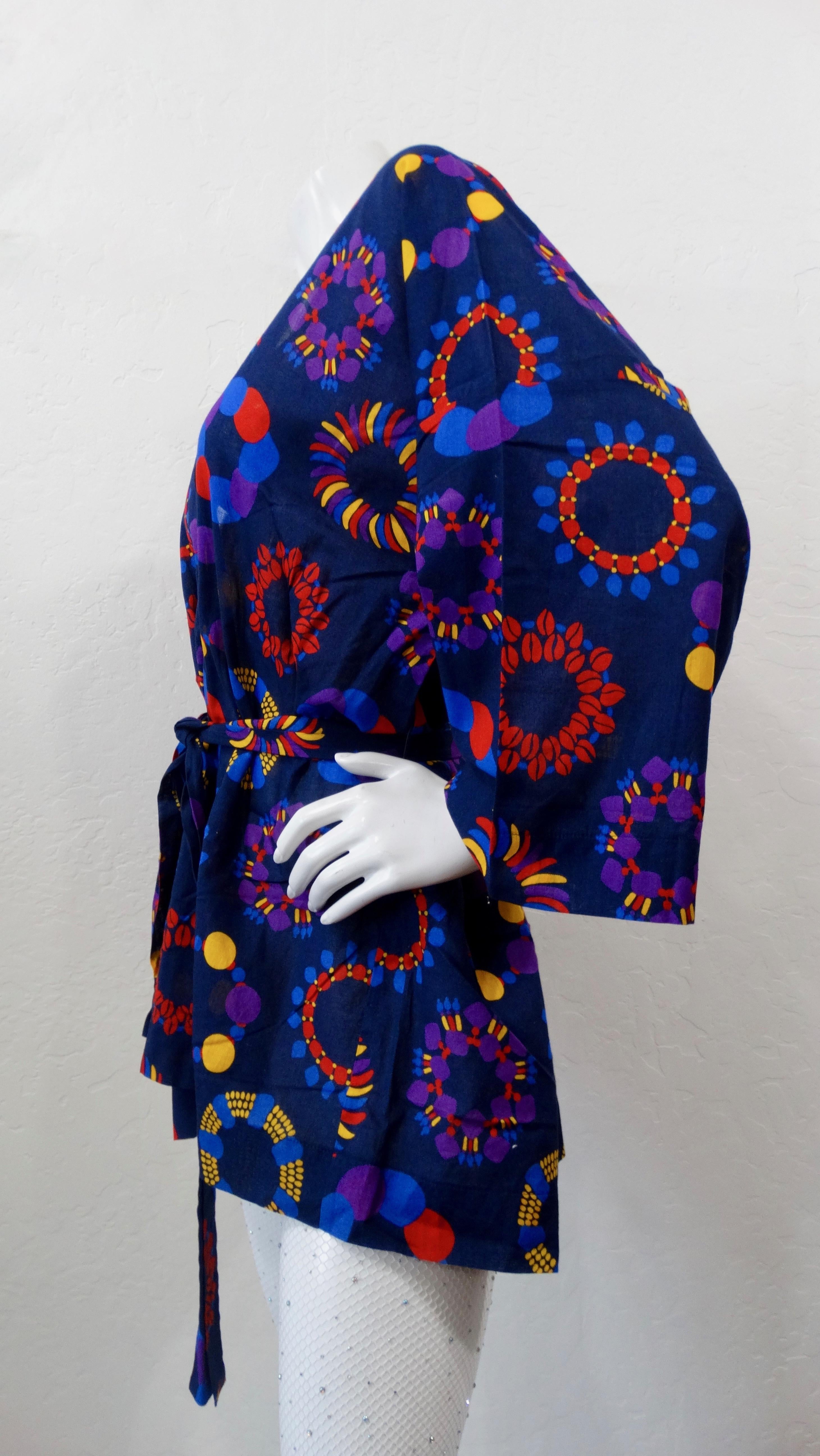 Yves Saint Laurent 1990s Radial Motif Kimono Jacket 2