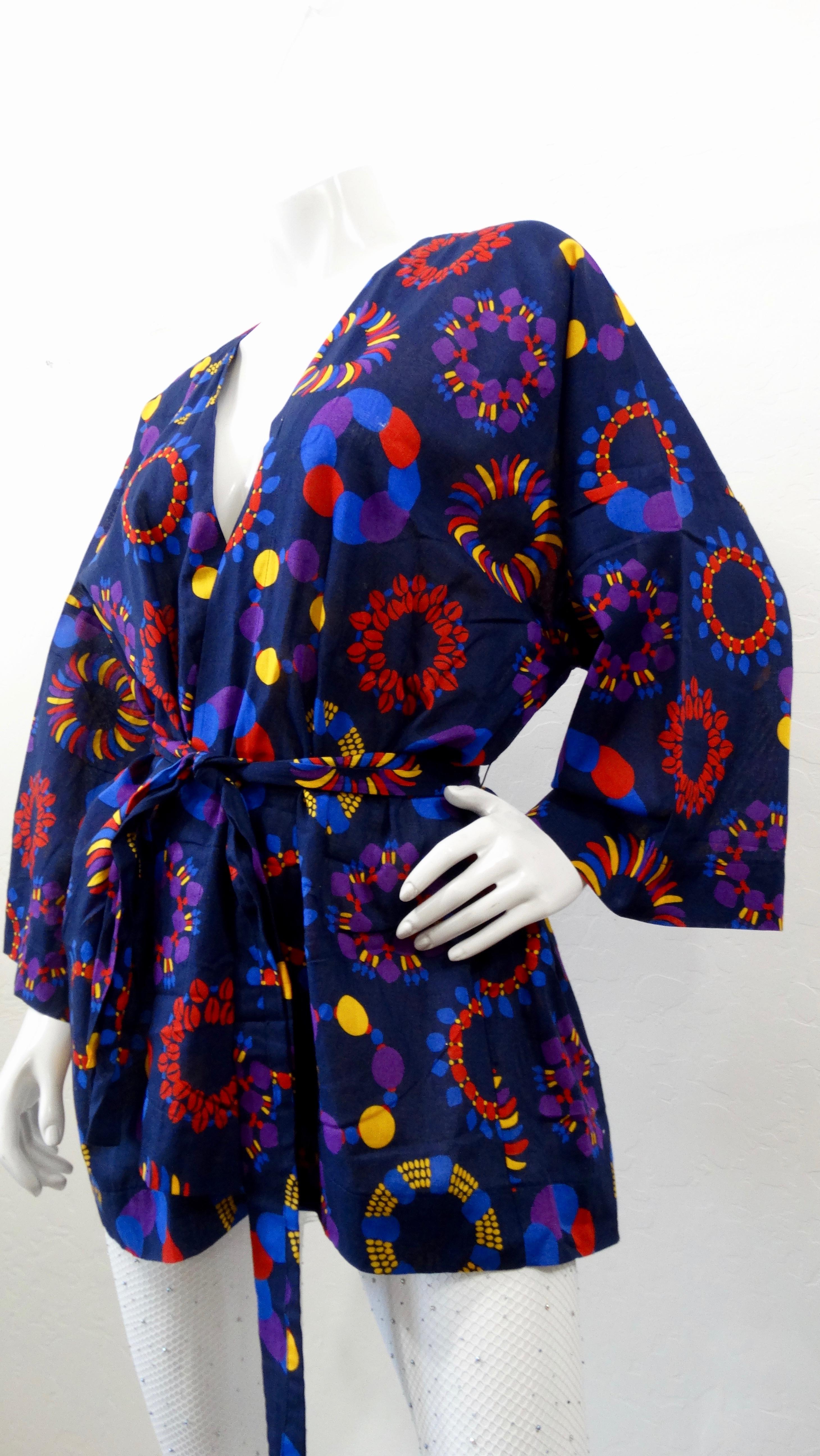 Yves Saint Laurent 1990s Radial Motif Kimono Jacket 4