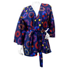 Vintage Yves Saint Laurent 1990s Radial Motif Kimono Jacket