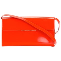 1990s Yves Saint Laurent Red Patent Leather Shoulder Bag