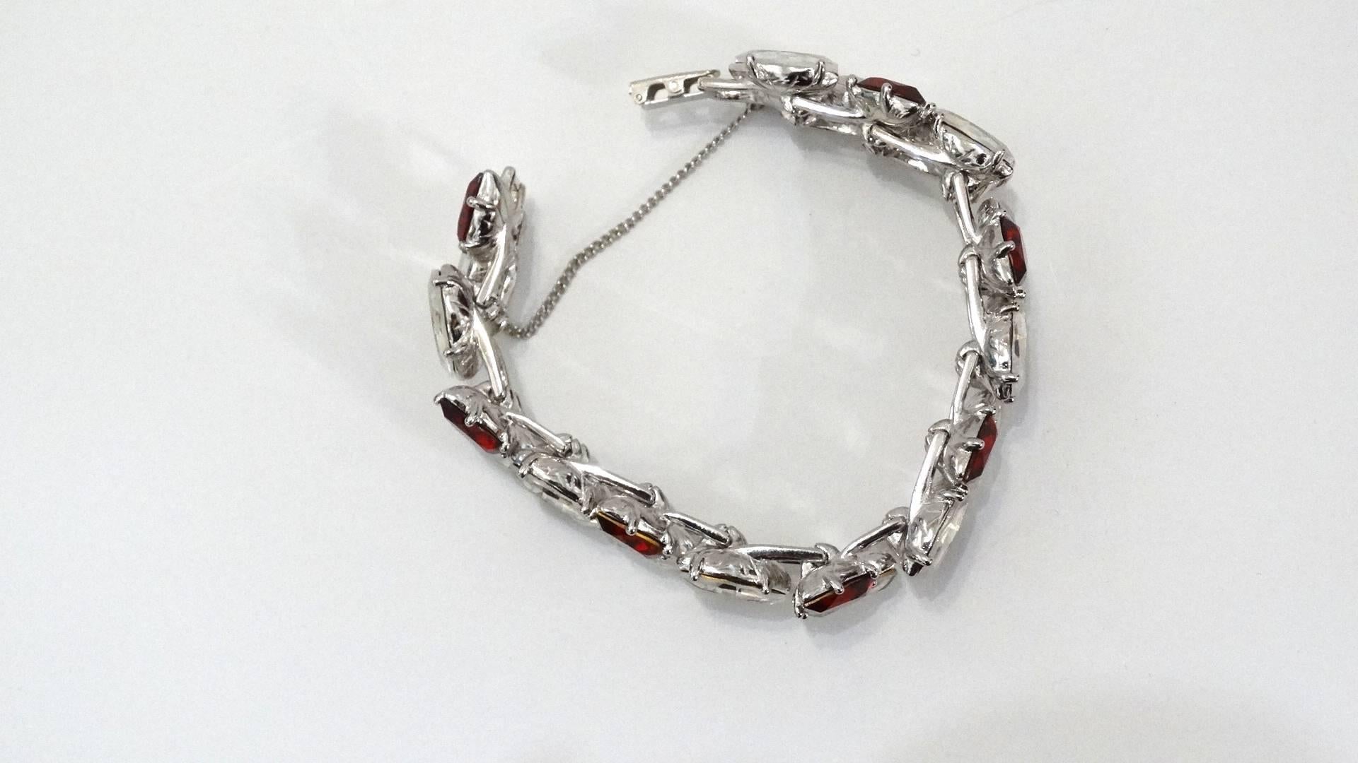 Women's 1990s Yves Saint Laurent Rhinestone Bracelet  For Sale