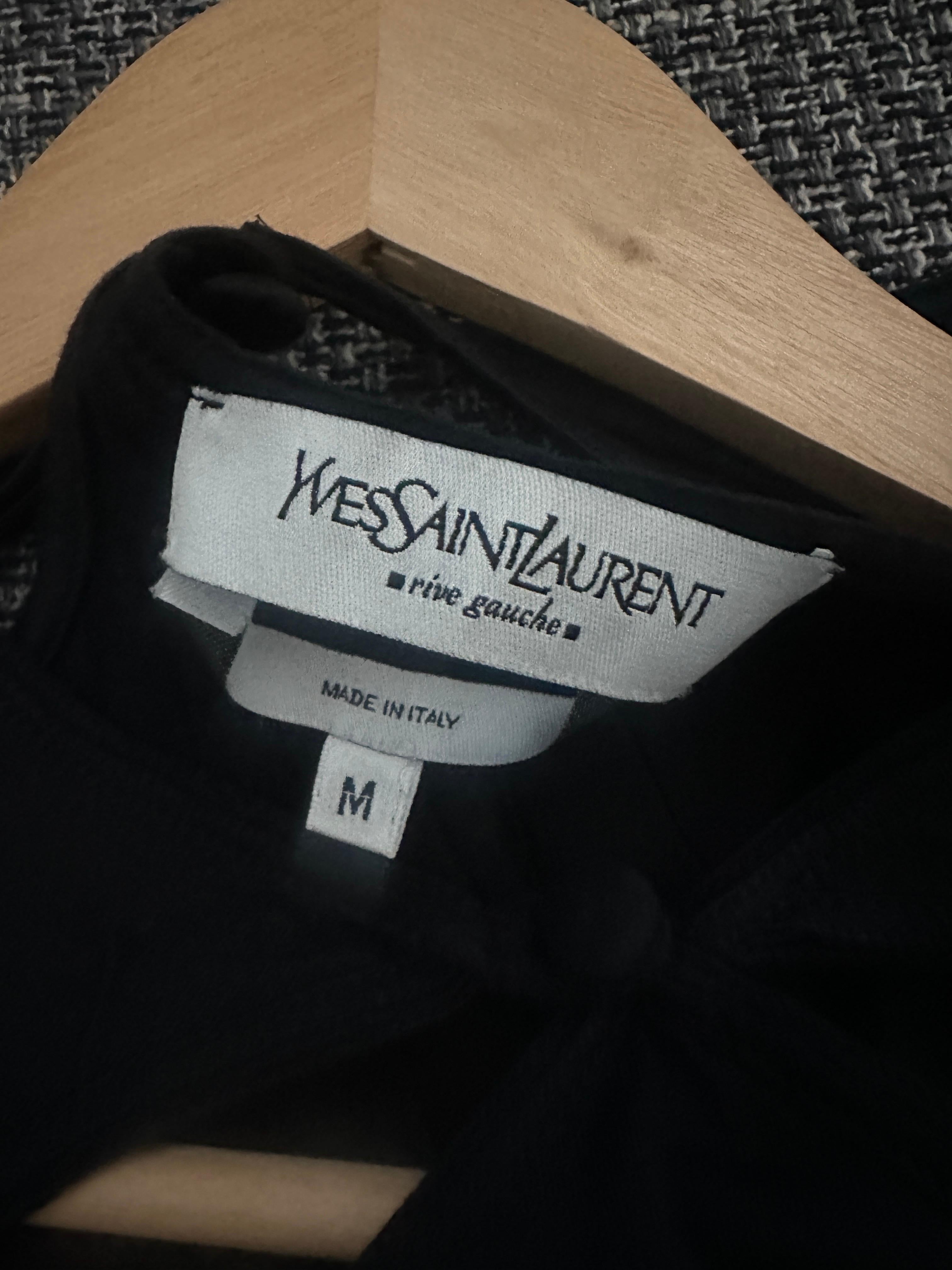 1990s Yves Saint Laurent Rive Gauche cut-out long sleeve top by Tom Ford For Sale 1