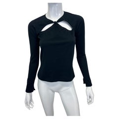 1990s Yves Saint Laurent Rive Gauche cut-out long sleeve top by Tom Ford