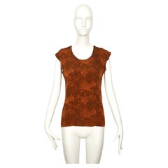 1990's YVES SAINT LAURENT rive gauche jacquard silk top with leopard motif