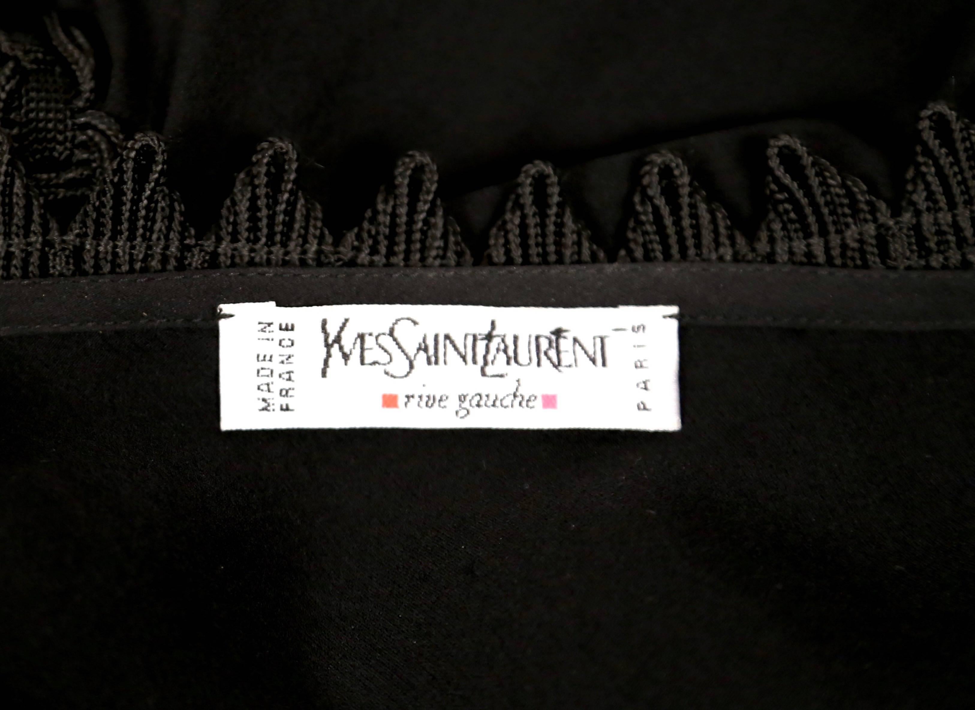 1990's YVES SAINT LAURENT silk mousseline bias cut gown with beading 4