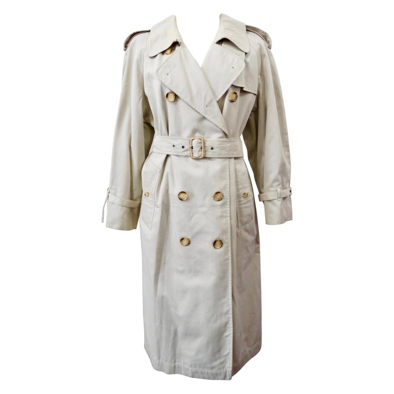Yves Saint Laurent 1990s Trench Coat For Sale at 1stDibs | ysl trench coat