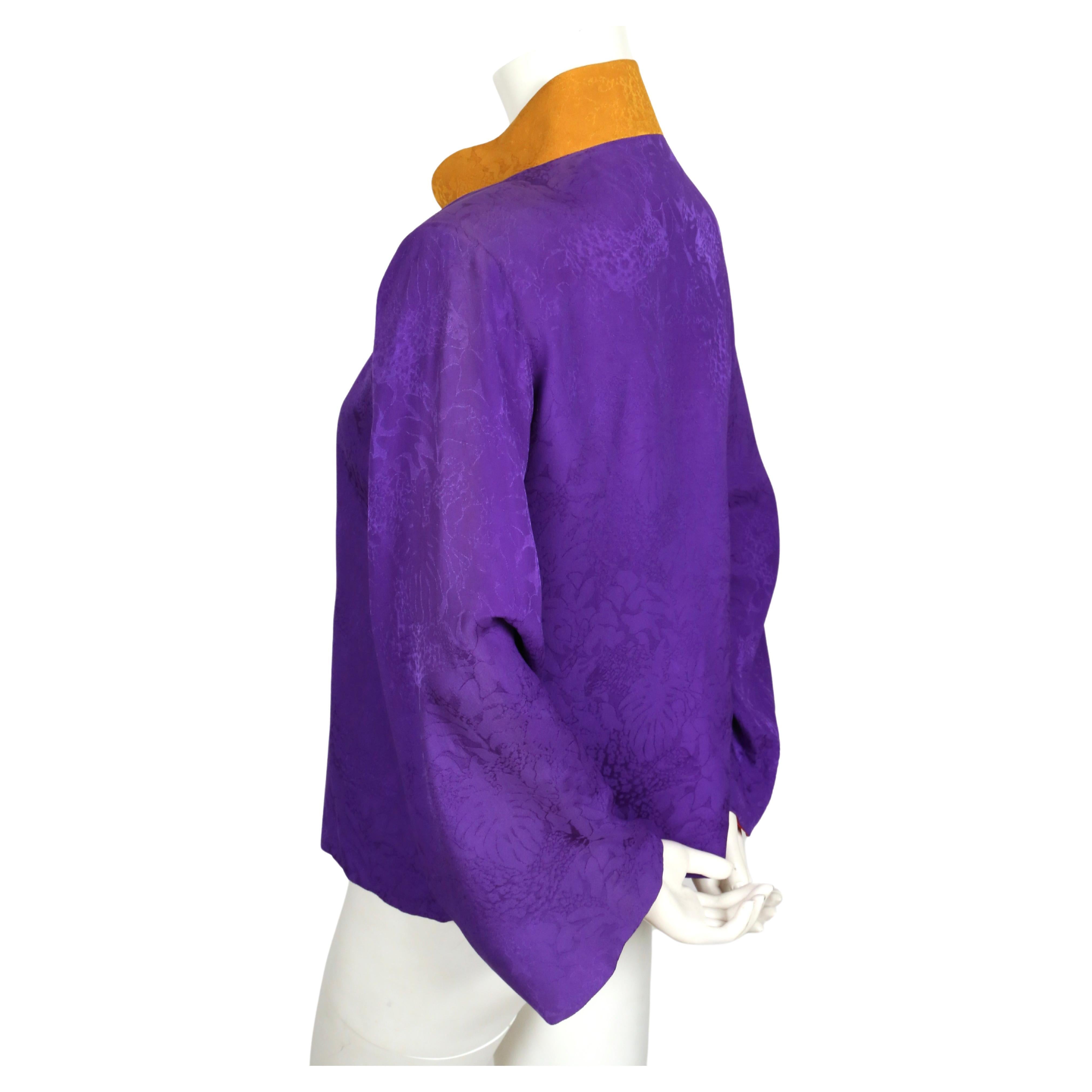 1990's YVES SAINT LAURENT vivid silk Cheongsam style jacket  4