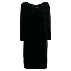 Vintage 1990s Yves Saint Laurent YSL Silk Velvet Dress