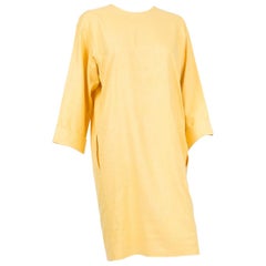 1990s Yves Saint Laurent YSL Silk Yellow Dress