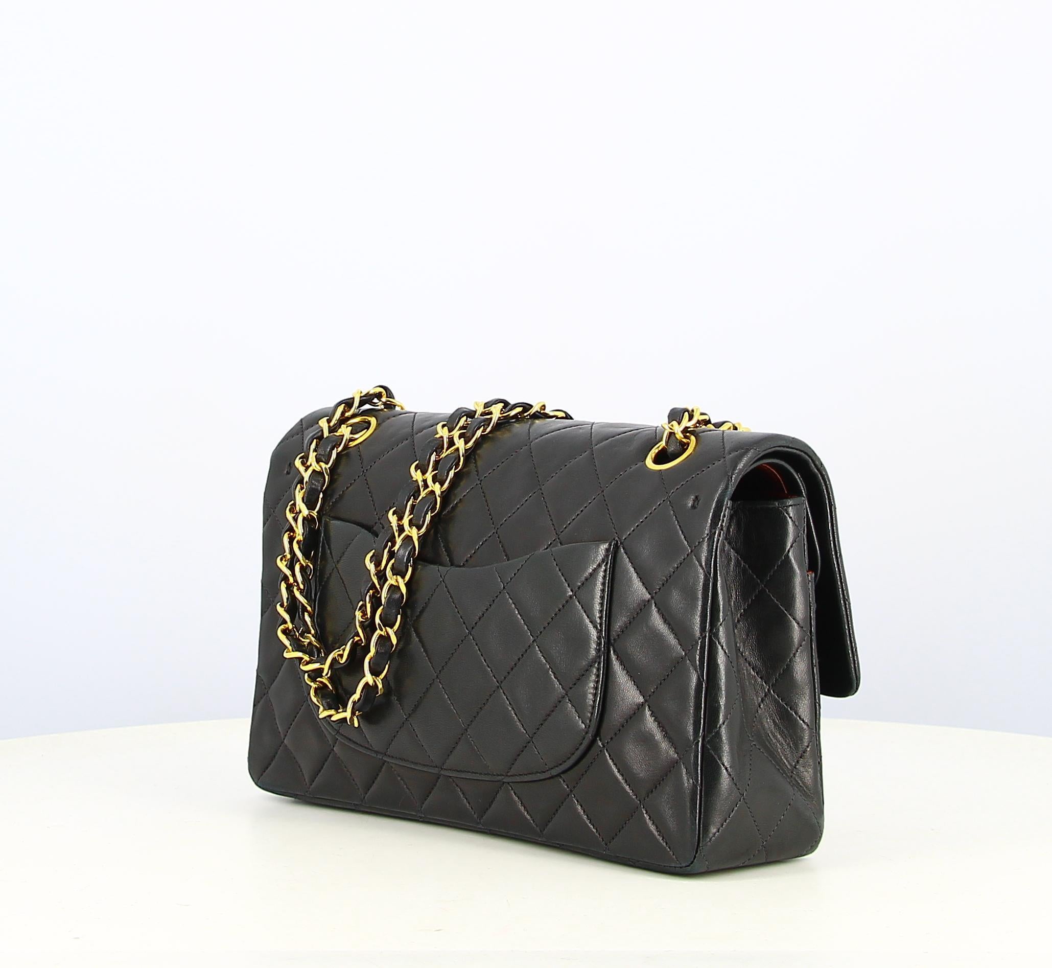 1991-1993 Chanel Timeless Black Quilted Leather Bag 1